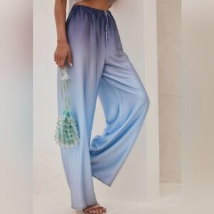 12th Tribe Ombre Blue Wide Leg Pants